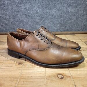 Allen Edmonds Carlyle Oxford Dress Shoes Mens 10 D Brandy Brown Bench Welt USA